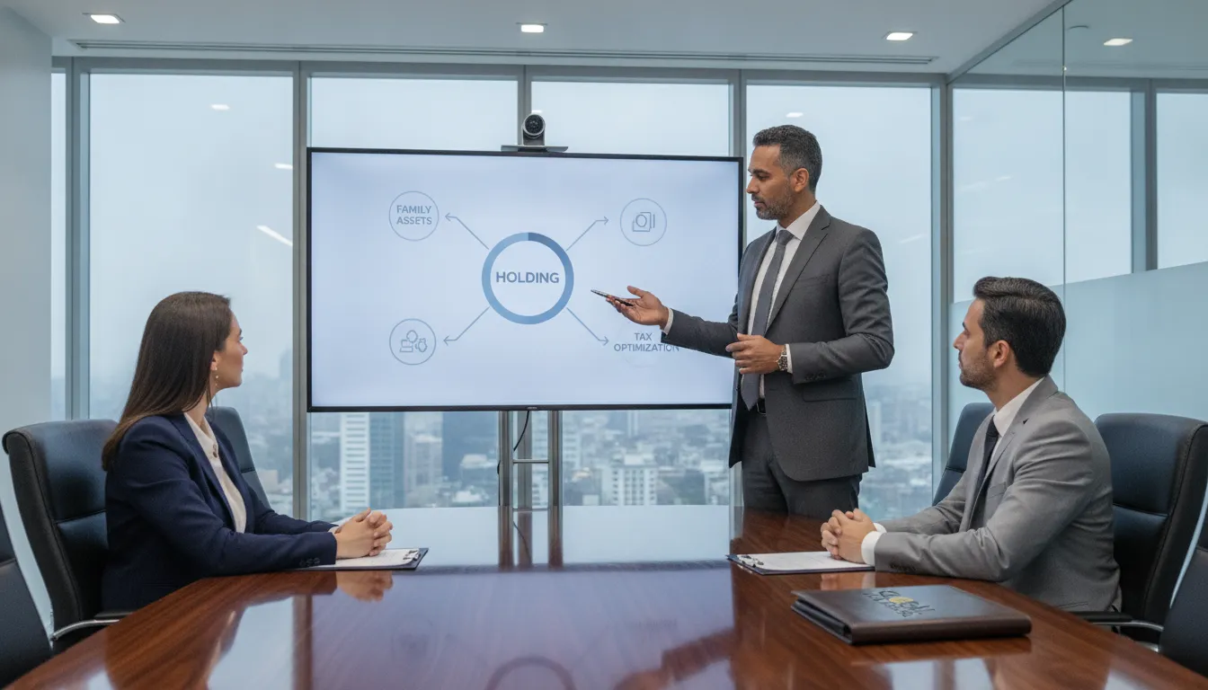Consultor explica os benefícios da holding familiar para otimização tributária e proteção de bens.