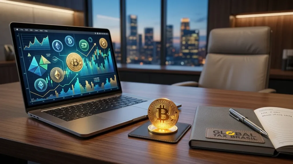 Imagem de capa: Criptomoedas em exchange no exterior: como declarar e tributar sob a Lei 14.754